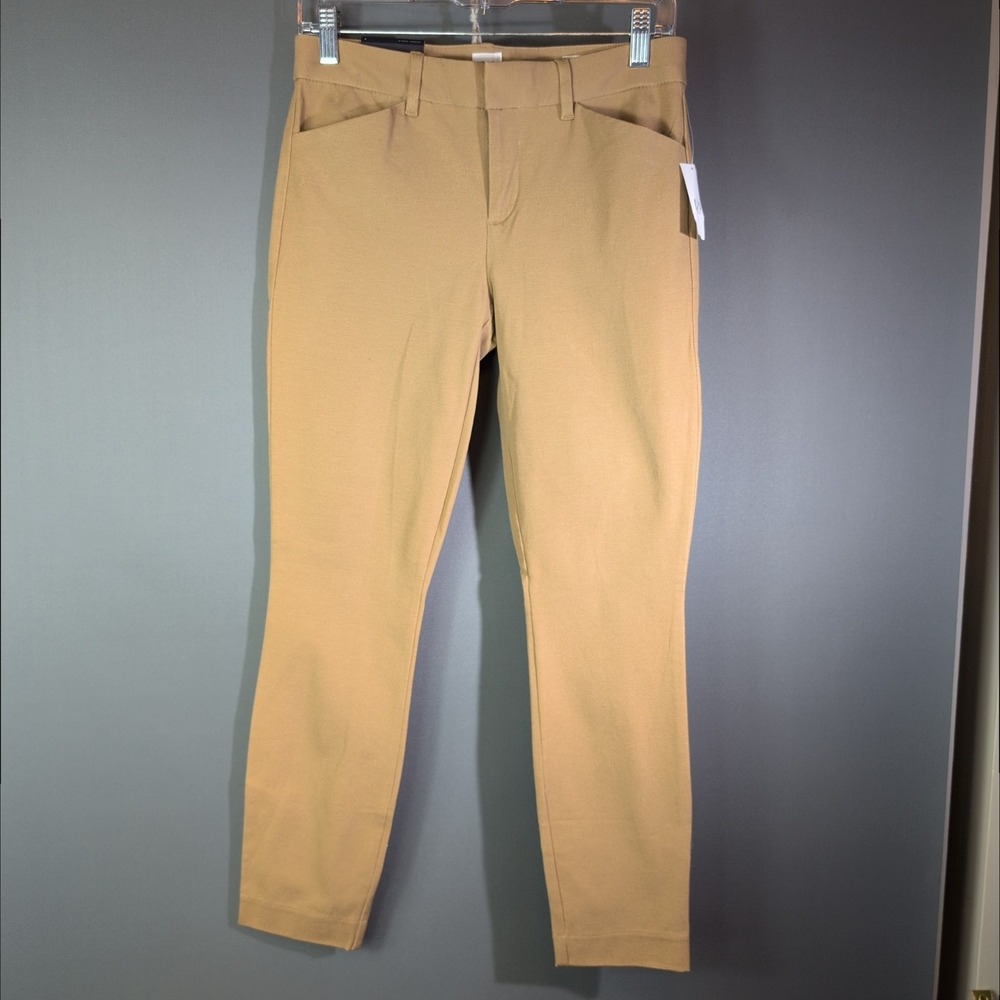 Gap Signature NEW Skinny Ankle Pants 2 Camel Hair Tan Mid Rise School Uniform